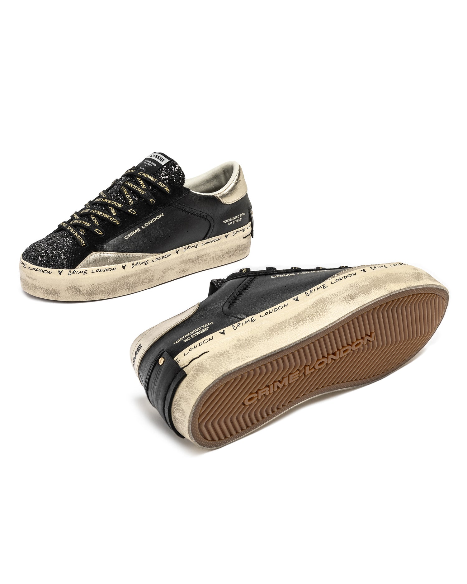 Distressed Platform Black Dust