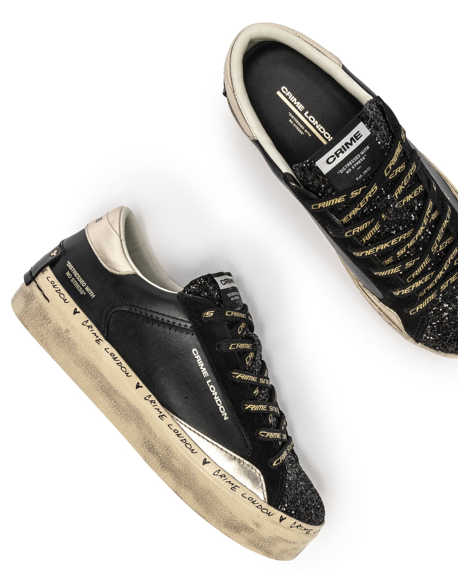 Distressed Platform Black Dust