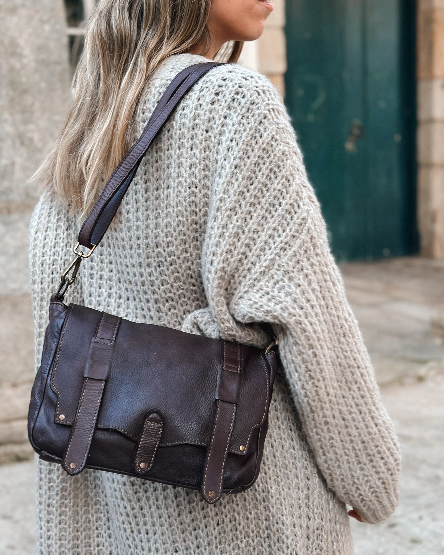 Bolso bandolera marrón