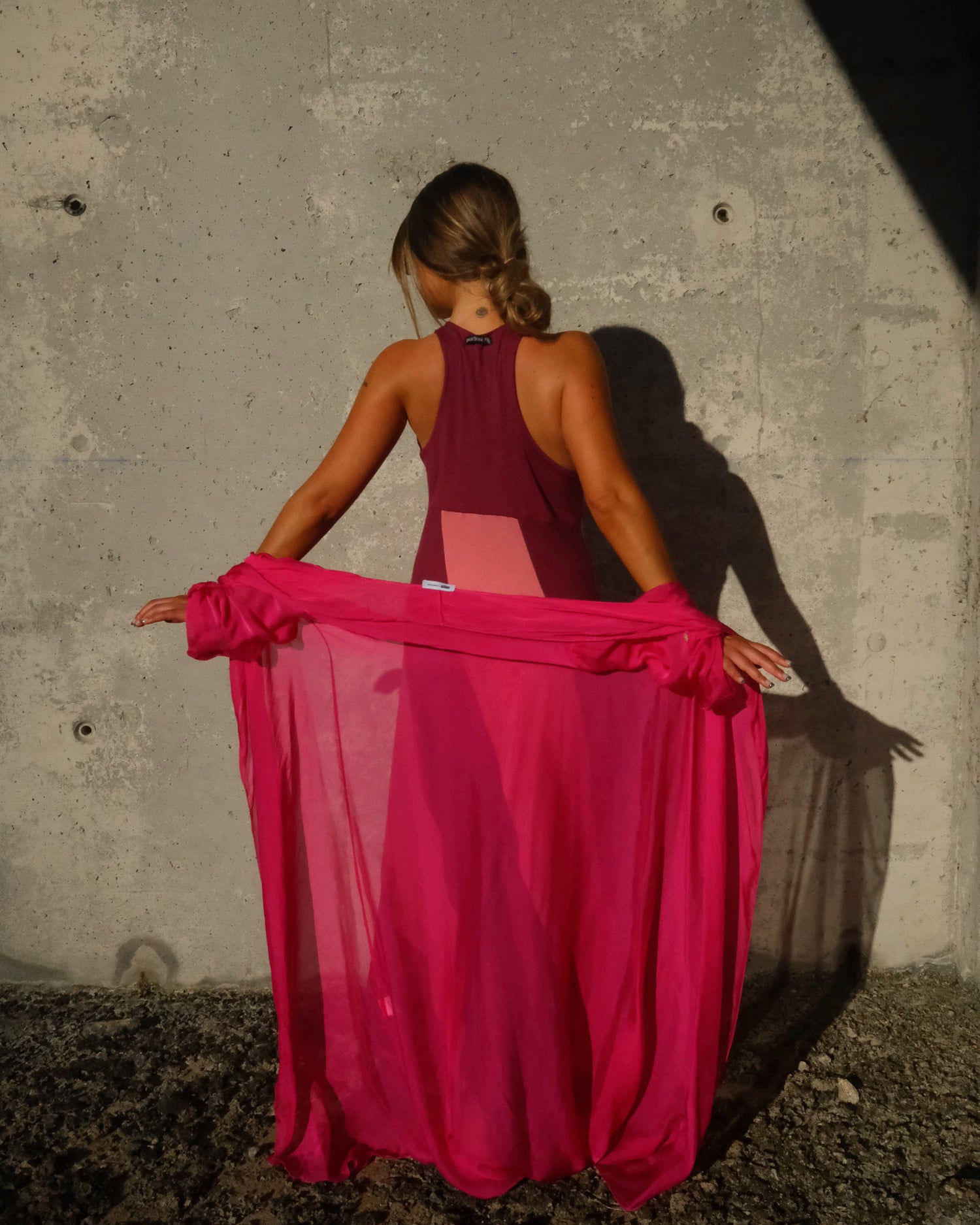 Quimono Seda Fucsia