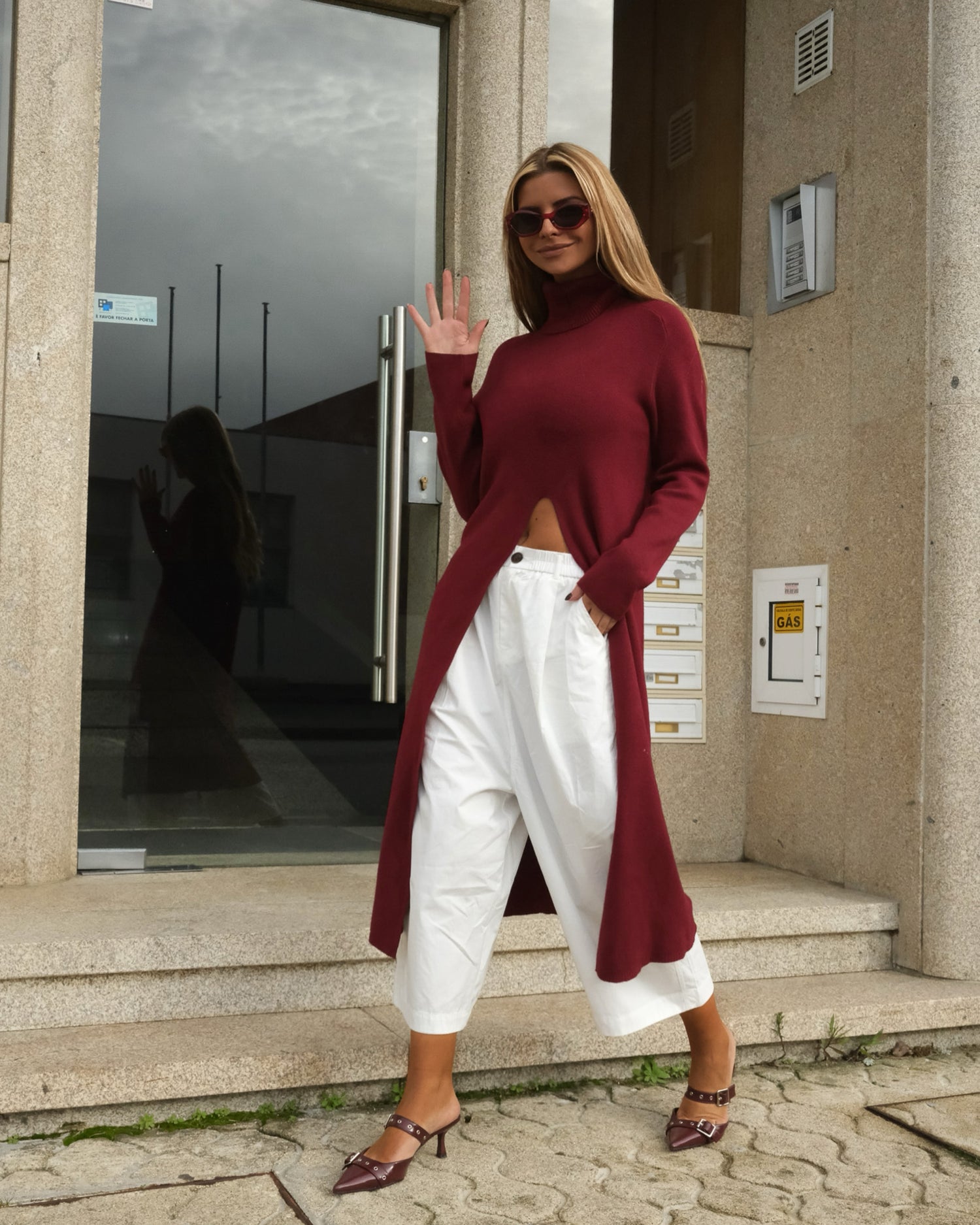 Vestido Andie Bordo