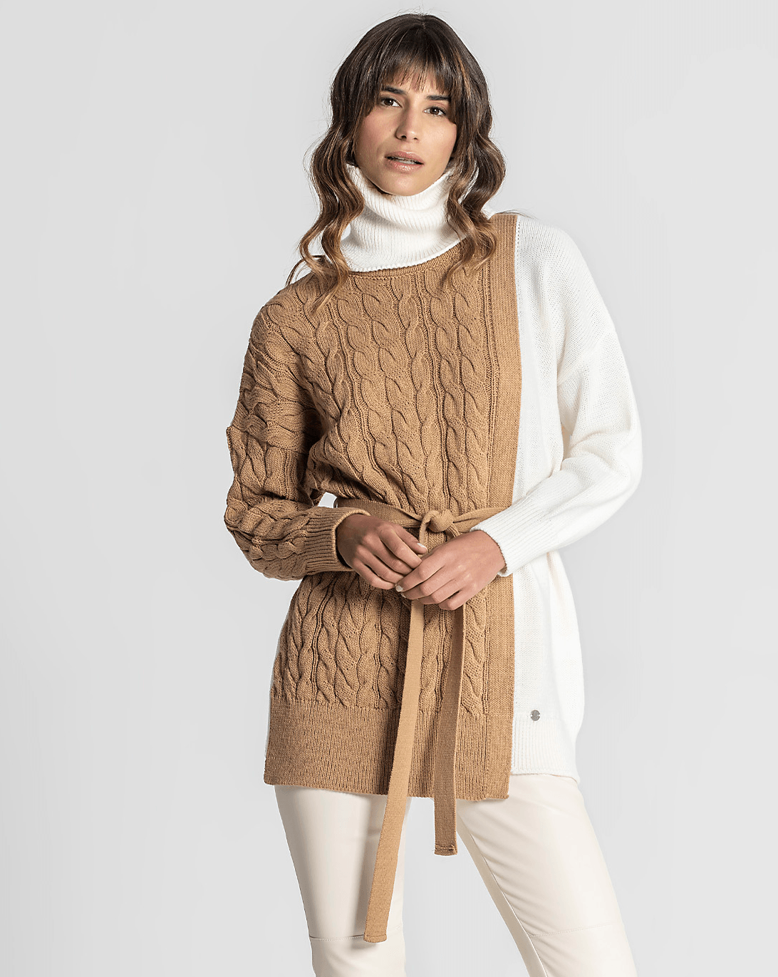 Camisola Bicolor Estruturada Ruga