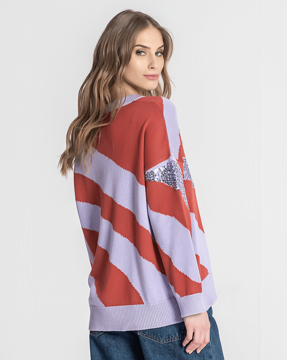 Camisola Lantejoulas Lavanda Ruga