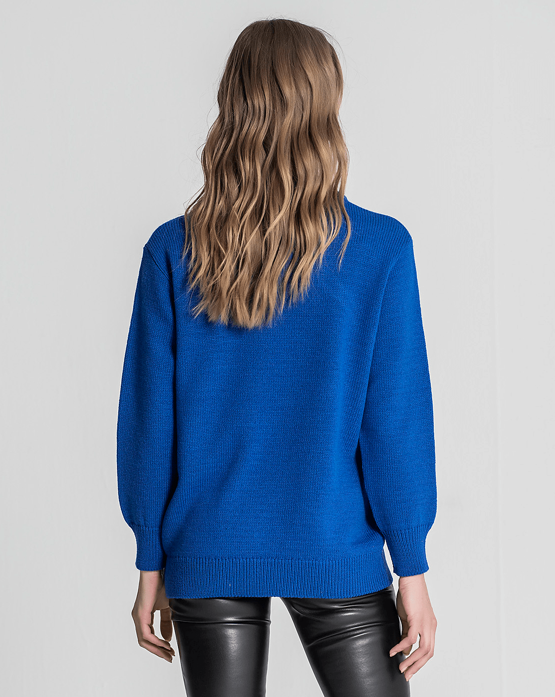 Camisola Azul com Fecho Ruga