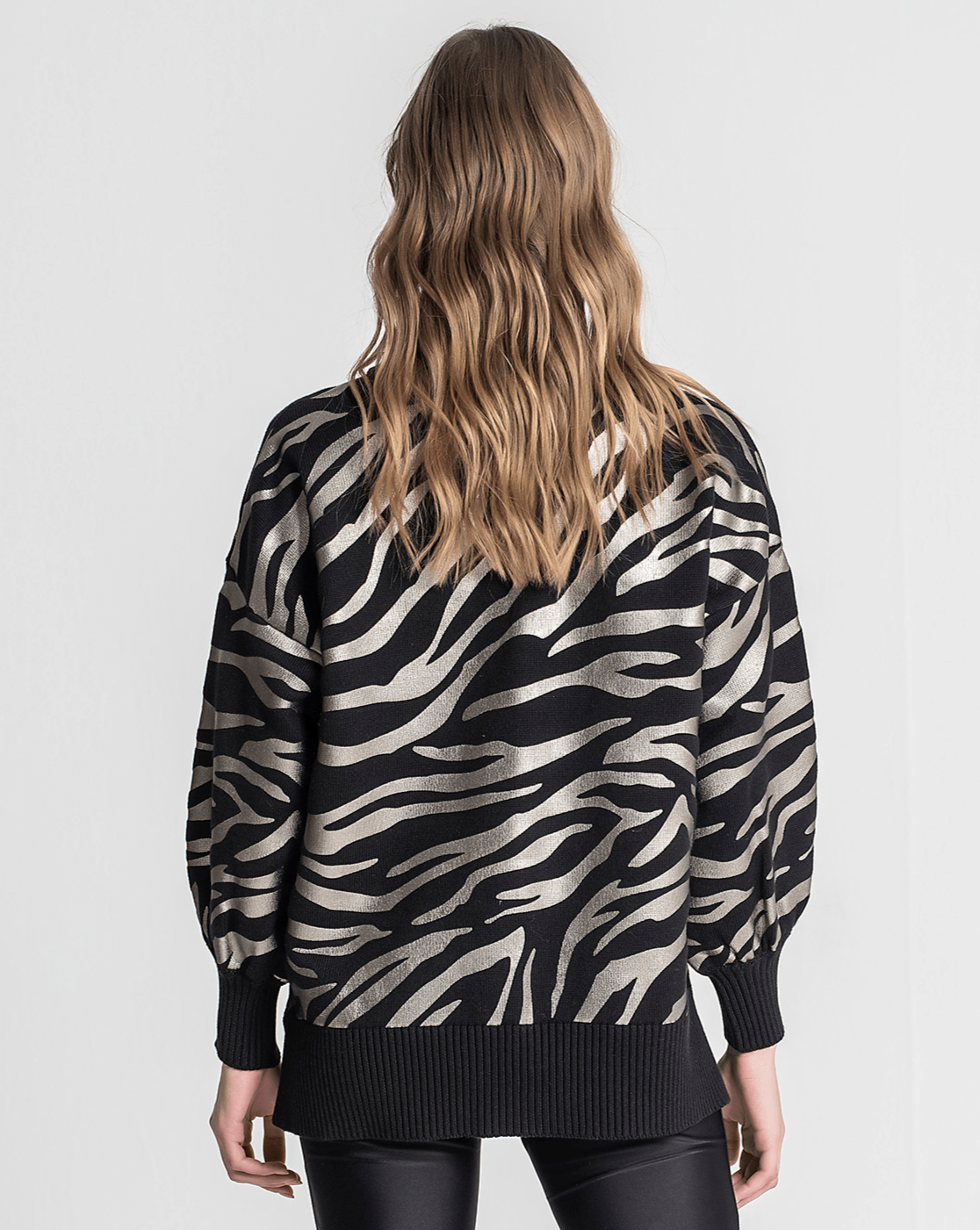 Camisola Estampado Zebra Preta Ruga