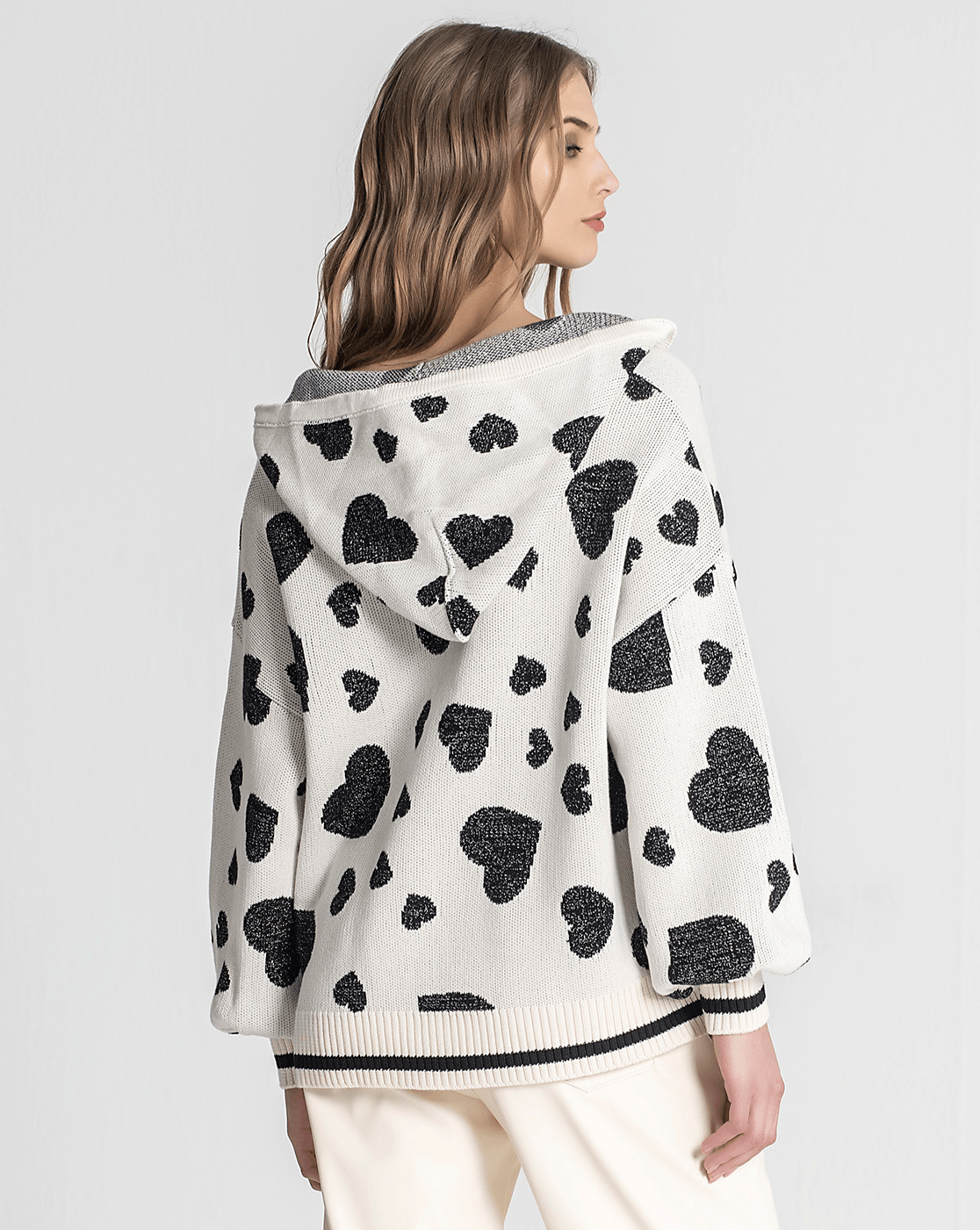 Camisola Jacquard Branca Ruga