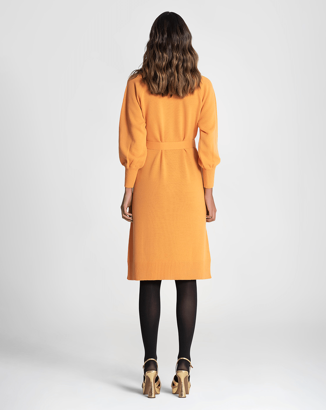 Vestido Damasco com Botões Ruga